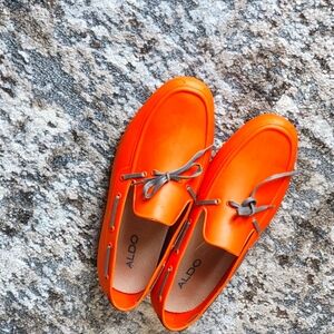 ALDO Orange Rubber Men Loafer Boat Shoes
